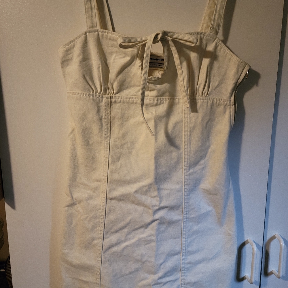 White denim dress
